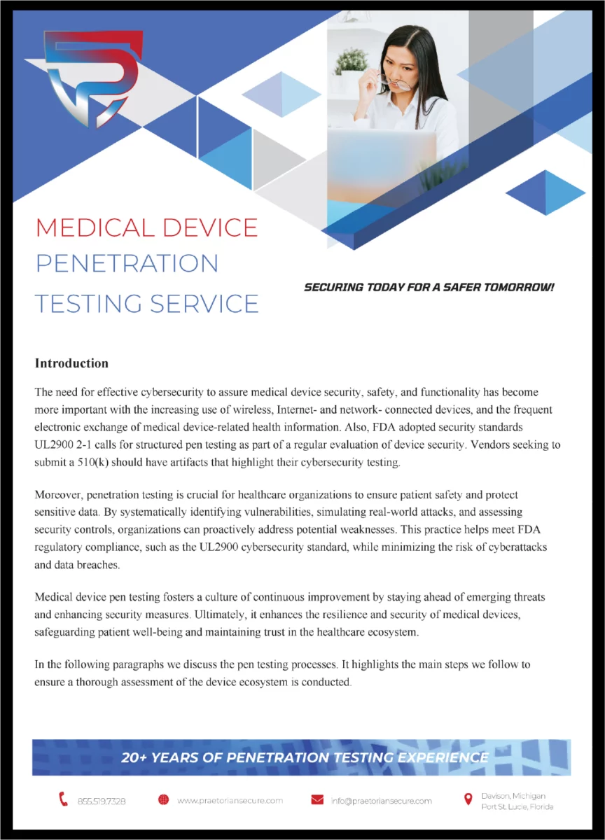Medical Device Pen Test Cover